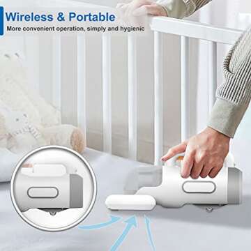 Portable Bed Vacuum Cleaner Cordless Rechargeable Professional Mattress Vacuum Cleaner Powerful Suct...