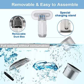 Cordless Mattress Vacuum Cleaner with Powerful Suction