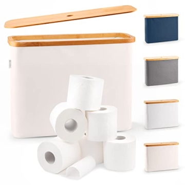 Lonbet - Toilet Paper Basket - Toilet Paper Storage - The Ultimate Bathroom Organizer - Bamboo Stora...