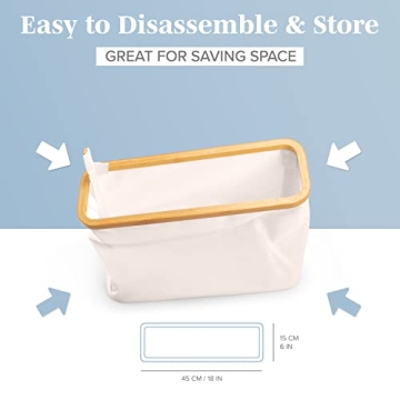 Lonbet - Toilet Paper Basket - Toilet Paper Storage - The Ultimate Bathroom Organizer - Bamboo Storage Basket, Toilet Paper Organizer Basket, Bathroom Accessories Holder - Toilet Paper Bin