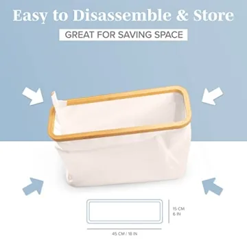 Lonbet - Toilet Paper Basket - Toilet Paper Storage - The Ultimate Bathroom Organizer - Bamboo Storage Basket, Toilet Paper Organizer Basket, Bathroom Accessories Holder - Toilet Paper Bin