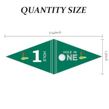 VOWFOO Golf Themed Toothpick Flags, 20 PCS Hole In One 1st Birthday Golf Cocktail Picks Mini Stick Cupcake Toppers Flags for Baby 1st Birthday Party Food Bar Decorations (Green Hole In 1)
