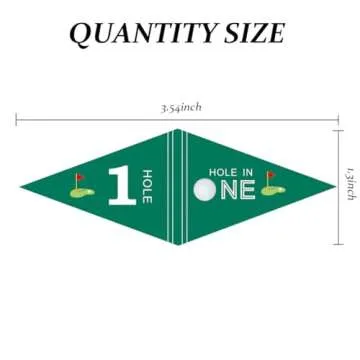 VOWFOO Golf Themed Toothpick Flags, 20 PCS Hole In One 1st Birthday Golf Cocktail Picks Mini Stick Cupcake Toppers Flags for Baby 1st Birthday Party Food Bar Decorations (Green Hole In 1)