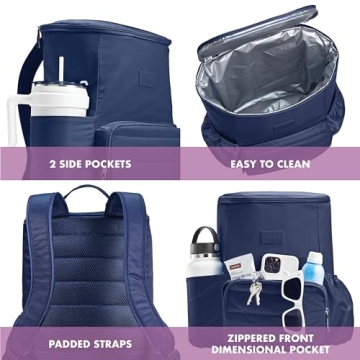 Fit & Fresh Stylish Insulated Backpack Cooler for Women