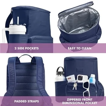 Fit & Fresh Stylish Insulated Backpack Cooler for Women