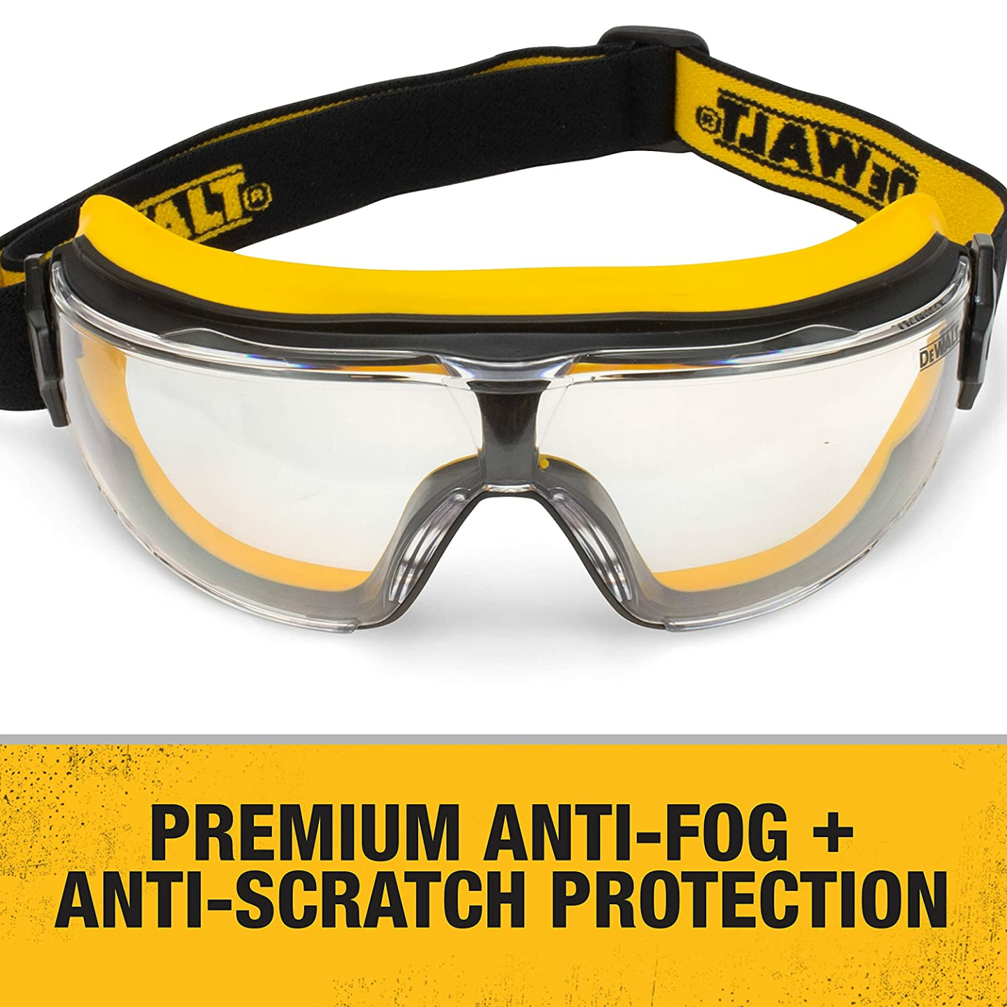 Clear Anti-Fog DEWALT Safety Goggles DPG84
