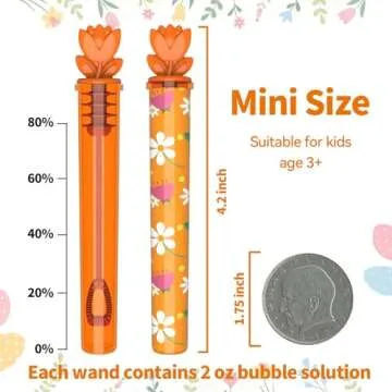 80PCS Easter Bubble Wands for Kids Easter Party Favors, Mini Easter Bubble Wands for Easter Basket Stuffers, Classroom Prizes Supplies, Goodies Bag Fillers, Easter Party Favors,8 Designs