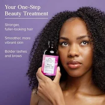 HERITAGE STORE Black Castor Oil Nourishing Hair Treatment - Deep Hydration for Hair Care, Skin Care,...