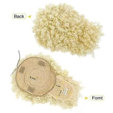 ENTRANCED STYLES Drawstring Ponytail with Bangs Afro Puff Ponytail Extensions for Women Short Curly Puff Ponytail with Bangs Clip in Wrap Updo Hairpiece for Women (613#) 12 Inch