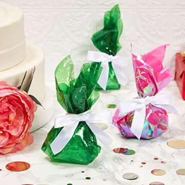 Juvale Twist Tie Bows - Satin Ribbon Small Bows for Gift Wrapping Treats, Party Favors, Craft Decora...