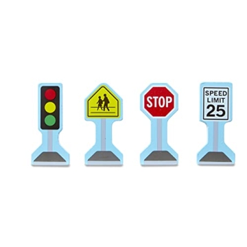 Melissa & Doug Take-Along Wooden Town Playset for Kids