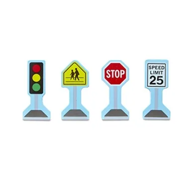 Melissa & Doug Take-Along Wooden Town Playset for Kids