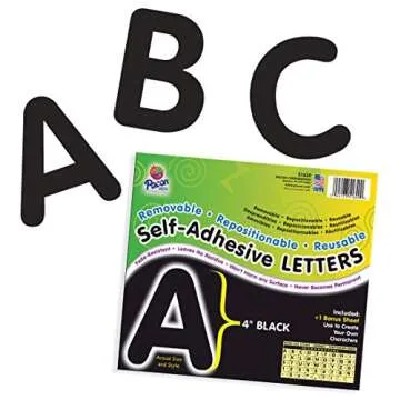 Pacon Self-Adhesive Letters - Removable and Reusable
