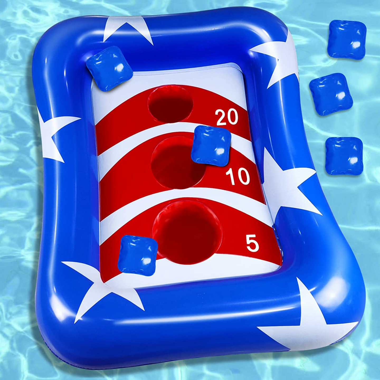 Inflatable Pool Cornhole Set for Summer Fun