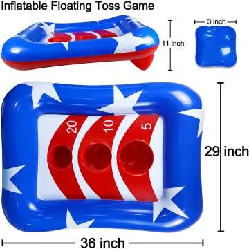 Inflatable Pool Cornhole Set for Summer Fun