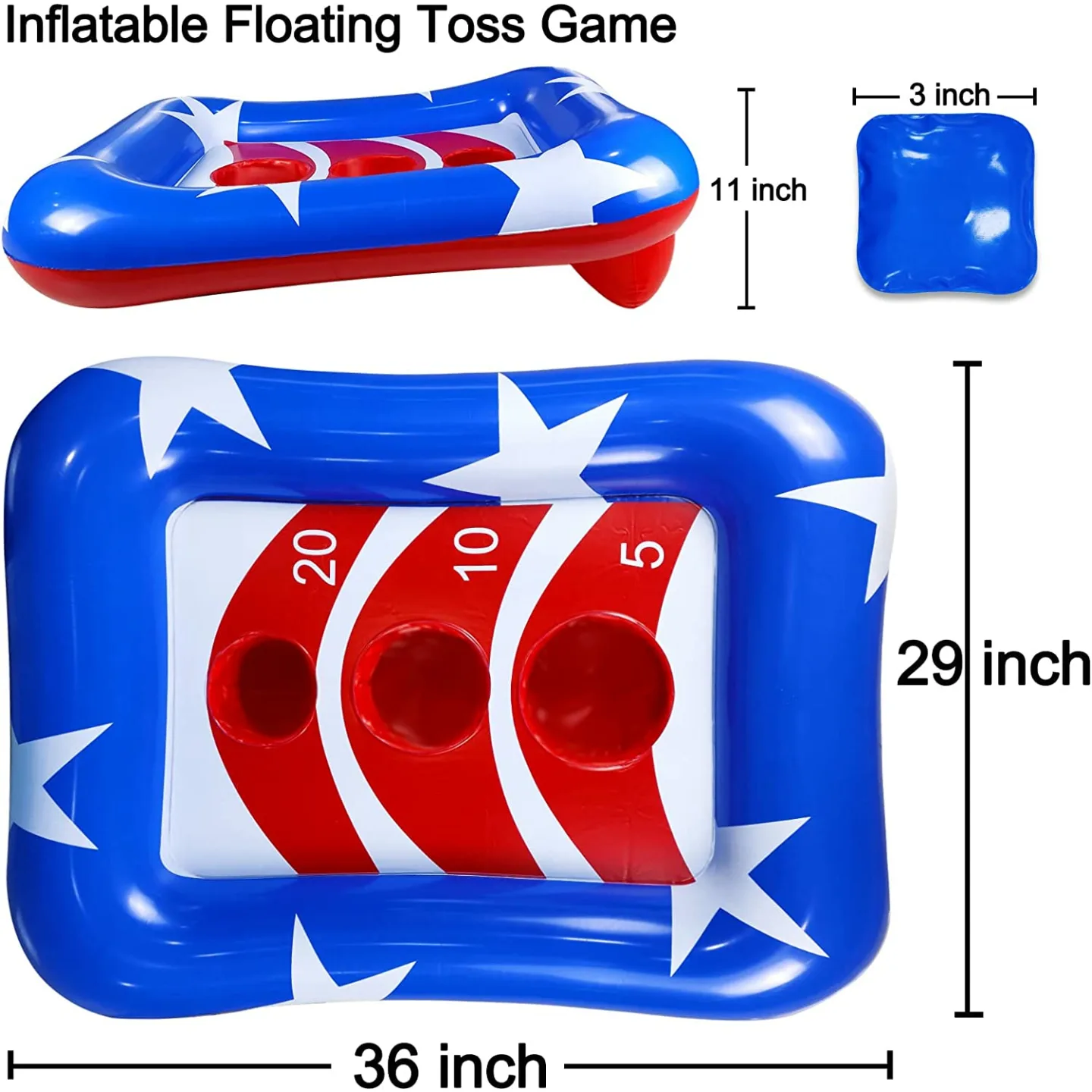 Inflatable Pool Cornhole Set for Summer Fun