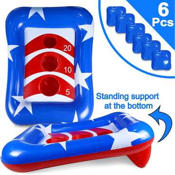 Inflatable Pool Cornhole Set for Summer Fun