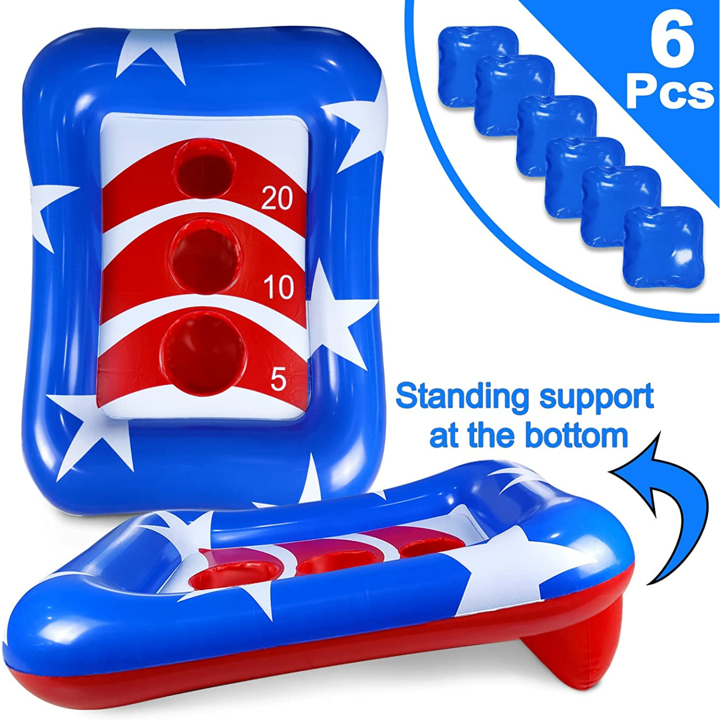 Inflatable Pool Cornhole Set for Summer Fun