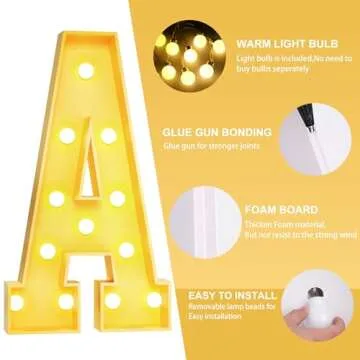 Foaky 4FT Marquee Letters for Stunning Party Decor