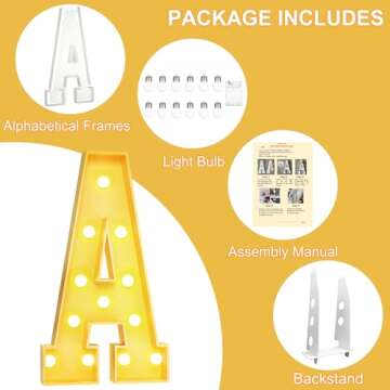 Foaky 4FT Marquee Letters for Stunning Party Decor