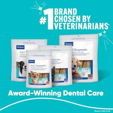 C.E.T. Enzymatic Oral Hygiene Chews for Dogs - Plaque & Tartar Control - Single Layer Beefhide with Exclusive Dual-Enzyme System & Tasty Chicken Flavor - Easy to Give Dog Dental Chew