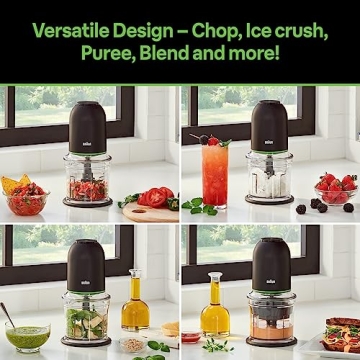 Braun CH3012BK EasyPrep™ Mini Food Processor, 4 cup, Black