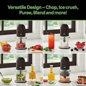 Braun CH3012BK EasyPrep™ Mini Food Processor, 4 cup, Black