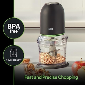 Braun CH3012BK EasyPrep™ Mini Food Processor, 4 cup, Black