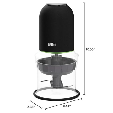 Braun CH3012BK EasyPrep™ Mini Food Processor, 4 cup, Black