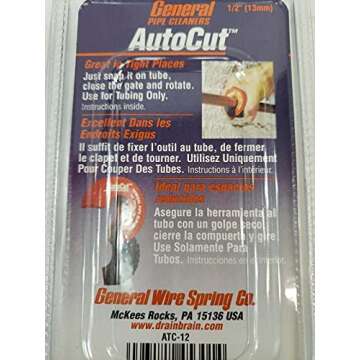 General Pipe Cleaners ATC12 1/2-Inch AutoCut Copper Tubing Cutter, Black, Orange