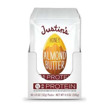 Justin's Honey Almond Butter Squeeze Packs, 10 Pack
