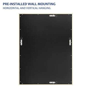 Antique Glossy Rectangular Wall Mirror for Home Decor