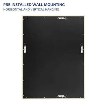 Antique Glossy Rectangular Wall Mirror for Home Decor