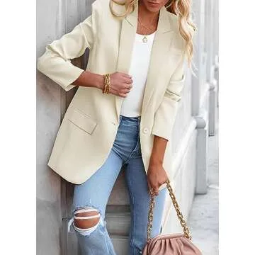 Stylish LCRRRN Women's Casual Business Blazer