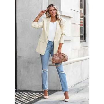 Stylish LCRRRN Women's Casual Business Blazer