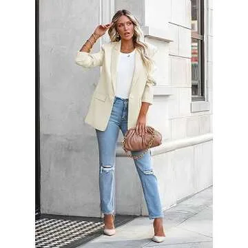 Stylish LCRRRN Women's Casual Business Blazer