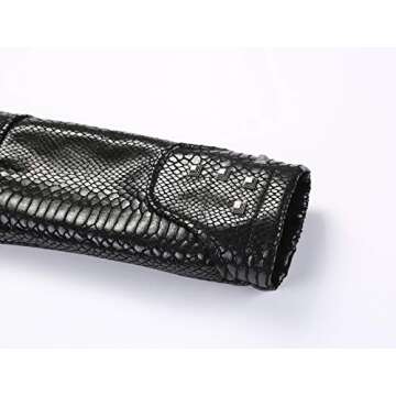 Chouyatou Women's Fashion Snake Print Moto Jacket