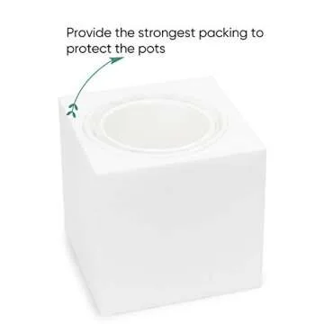 Greenaholics Plant Pots White Ceramic Pots for Plant 6+4.7Inch Matte White Cylinder Planters for Indoor Ourdoor Flower Snake Small Plants with Drainage Holes Set of 2