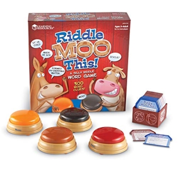 Riddle Moo This - Fun Family Word Game with Buzzers & 150 Cards for Kids 5+
