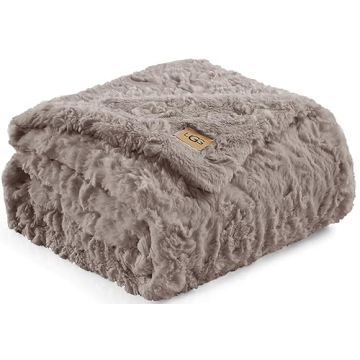 UGG Adalee Faux Fur Reversible Throw Blanket 70"x50"
