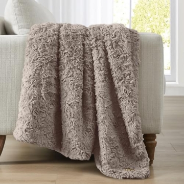 UGG Adalee Faux Fur Reversible Throw Blanket 70"x50"