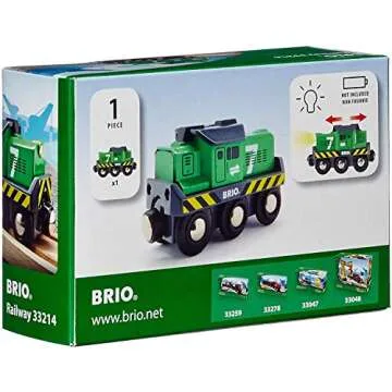 BRIO World 33214 - Freight Battery Engine - Engaging Wooden Toy Train Set for Kids Age 3 and Up | Ba...