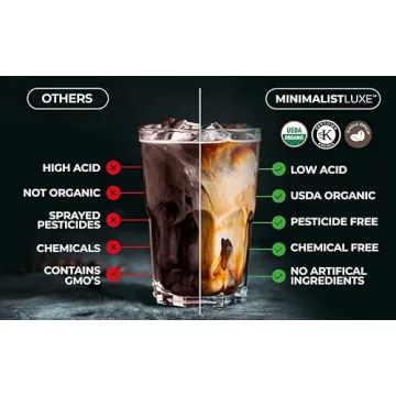 MINIMALISTLUXE Organic Low Acid Coffee Beans - 12 Ounce