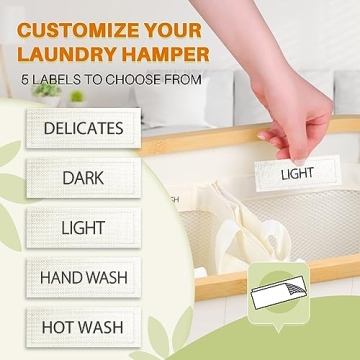 160L Laundry Hamper with Lid & 3 Compartments