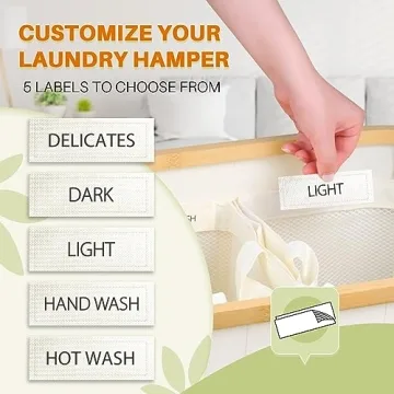 160L Laundry Hamper with Lid & 3 Compartments