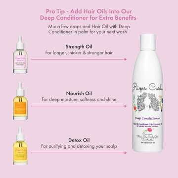 Rizos Curls Nourish Oil, Moisturize & Soften, Smooth & Shine for Frizz Free Hair, Lightweight and Quickly Absorbs, Improves Hair, Scalp & Skin with Vitamin C, For All Hair Types 1a - 4c, 1 oz