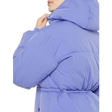Amazon Essentials Women's Short Waisted Puffer Jacket (Available in Plus Size), Purple Blue, Small