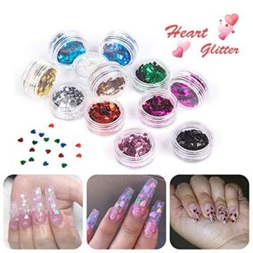 FITDON Nail Glitter Sequins Set for Stunning Nail Art