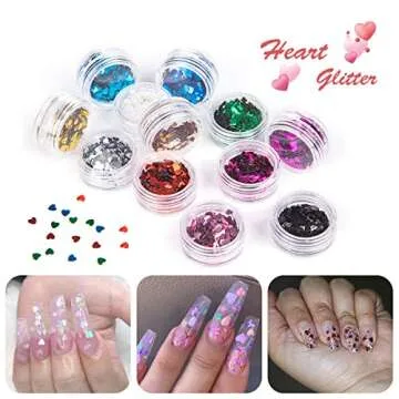FITDON Nail Glitter Sequins Set for Stunning Nail Art