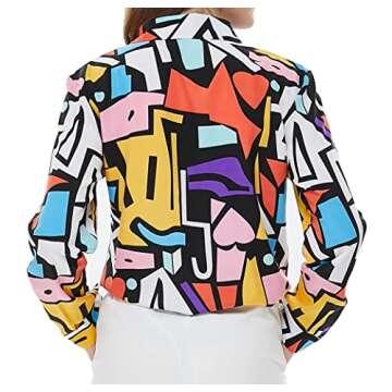 Beninos Women's Casual Blouses Long Sleeve Button Down Shirt (1910 Yellow, L)